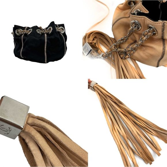 Chanel Reversible Mini  Sac Cordon Peach Handbag - Picture 12 of 13